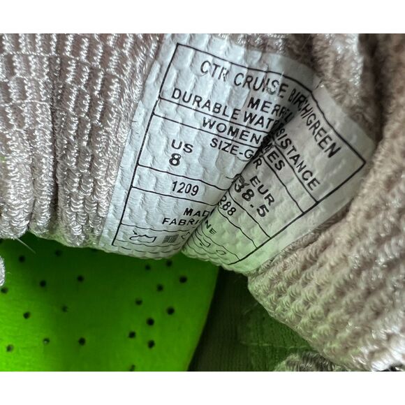 Merrell lime green women's Cruise Trail and Running Shoe. Size 8. - Picture 9 of 9